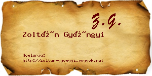 Zoltán Gyöngyi névjegykártya